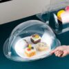 PC Transparent Round Roll Top Lid with Either Side 90 Degrees Opening & Fit Area (Size: 40cm Wide, Height: 20cm) - Image 8