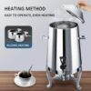 10L Tea Coffee Dispenser Heavy Duty Stainless Steel Multipurpose Urn Container with Stand and Gel Based SS Bottom Container for Re-Heating Purposes - Image 4