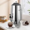 10L Tea Coffee Dispenser Heavy Duty Stainless Steel Multipurpose Urn Container with Stand and Gel Based SS Bottom Container for Re-Heating Purposes