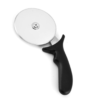 Sharp Disc Based Pizza Cutter - Black Handle Dishwasher Friendly Stainless Steel Cutter (Disc Diameter: 4 Inches & Cutter Handle Length: 6 Inches Long)