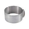 SS Cake Slicing Dessert Layering Ring (Size: Adjustable 24cm to 30cm Wide)