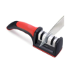 3 Slot Knife Sharpener Stainless Steel, Kitchen Chef Knife Edge Sharpener with Plastic Anti Slip Pad Handle