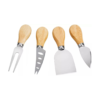 4pcs Cheese Knife Set Stainless Steel Food Grade Made Cheese Slicer Cutter Collection with Wooden Handle