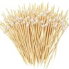 5 Inches Long Wooden Starter Sticks with Pearls Tikka Sticks, Cocktail and Mocktail Picks - Food Grade Hygienic (Quantity: Pack Of 50 Sticks)