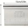 15cm Wide Dough Scraper Cutter Stainless Steel with Markings - Image 2