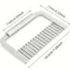 D-Shaped Crinkle Cutter in Card Packing Stainless Steel (Size: 8.5cm Wide) - Image 2