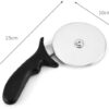 Sharp Disc Based Pizza Cutter - Black Handle Dishwasher Friendly Stainless Steel Cutter (Disc Diameter: 4 Inches & Cutter Handle Length: 6 Inches Long) - Image 2