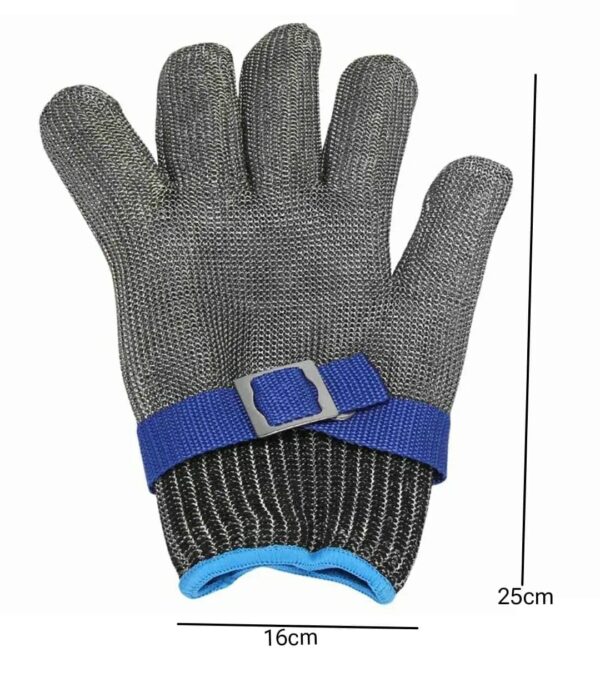 XL Free Size Metal Wired Cut Resistant Protective Chef Gloves with Adjustable Buckle and Inner Soft Gloves for Comfort - Image 6