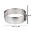 SS Cake Slicing Dessert Layering Ring (Size: Adjustable 24cm to 30cm Wide) - Image 2