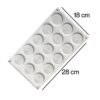 15 Cavity Silicone Based White Spiral Disk Mould for Cakes, Chocolates, Candies, Ice Cubes, Jellos, Soaps, Lotion Bars, Mousse for Baking, Freezing and Setting (Size: 28x18cm) - Image 4