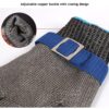 XL Free Size Metal Wired Cut Resistant Protective Chef Gloves with Adjustable Buckle and Inner Soft Gloves for Comfort - Image 7