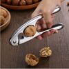 Aluminum Chrome Kitchen Nut Cracker, Aluminum Silver Chrome Multi-Function Nut Cracker Sheller Walnut Plier (Size: 13cm Tall) - Image 3
