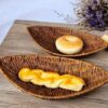 Boat 33x18.5cm Polyrattan Flower Fruit Vegetable Bread Platter Basket with Metal Wire - Walnut Brown Colour (Big Size: 33x18.5x8.5cm) - Image 9