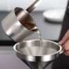 125ml Cylindrical Shaped Stainless Steel Flat Bottom Oil/Milk Ladle with Firm Gripped Handle (Capacity: 125ml) - Image 3