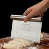 15cm Wide Dough Scraper Cutter Stainless Steel with Markings - Image 4