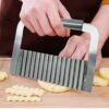 D-Shaped Crinkle Cutter in Card Packing Stainless Steel (Size: 8.5cm Wide) - Image 3