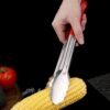 12 Inches Utility Tongs Stainless Steel Food Grade with Red Vinyl Coated Handle Kitchen Tongs for Barbecue Grilling Cooking Roasting Serving Buffet, Salad, Ice Use - Image 6
