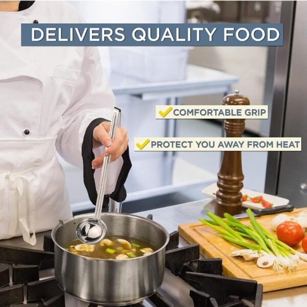 Silver Soup Ladle with Hangable Mirror Finish for Multi Purpose Use, Food Grade (Capacity: 120ml, Weight: 4oz) - Image 6