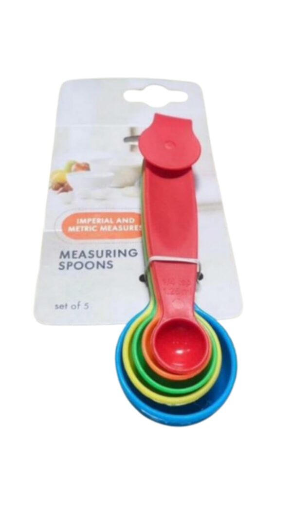 Set of 5Pcs ABS Plastic Spoons in Card Packing with Firm Gripped Handle for Measuring And Proportioning Food Ingredients, Available in Multicolour (Spoon Capacities: 1.25/2.50/5.00/7.50/15.00ml Approx) - Image 7