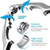 Aluminum Chrome Kitchen Nut Cracker, Aluminum Silver Chrome Multi-Function Nut Cracker Sheller Walnut Plier (Size: 13cm Tall) - Image 6