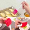 Silicone Spatula & Brush Set Multicolour with Flexible Acrylic Handle and Soft Bristles (Pack Contains 1pc Spatula + 1pc Brush) - Image 6
