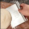 15cm Wide Dough Scraper Cutter Stainless Steel with Markings - Image 6