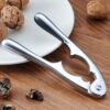 Aluminum Chrome Kitchen Nut Cracker, Aluminum Silver Chrome Multi-Function Nut Cracker Sheller Walnut Plier (Size: 13cm Tall) - Image 7