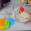 Pack of 2 Silicone Spatula (Size: 25cm Long and 5cm Wide) Multicolour with Flexible Acrylic Handle for Mixing, Flipping and Scrapping - Image 9
