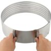 SS Cake Slicing Dessert Layering Ring (Size: Adjustable 24cm to 30cm Wide) - Image 7
