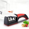 3 Slot Knife Sharpener Stainless Steel, Kitchen Chef Knife Edge Sharpener with Plastic Anti Slip Pad Handle - Image 8