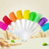 Pack of 2 Silicone Spatula (Size: 25cm Long and 5cm Wide) Multicolour with Flexible Acrylic Handle for Mixing, Flipping and Scrapping