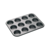 12 Cavity Teflon Coated Muffin Mould Nonstick 12 Slot Cup Cake Muffin Mould (Tray Size: 26x18x2.5cm, Mould Size: 5cm Wide)