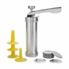 SS Biscuit Cutter Cookie Maker Press Machine (Size: 20cm Long, Quantity: 10 Different Cookie Moulds with 4 Plastic Nozzles Attachments) - Image 4