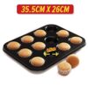 12 Large Size Cavity Teflon Coated Muffin Mould Nonstick 12 Slot Cup Cake Muffin Mould (Tray Size: 35.5x26x2.5cm, Mould Size: 6.5cm Wide) - Image 6