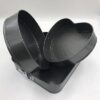 Multi Shaped Teflon Coated Cake Mould Trays Oven Compatible with Spring Form and Detachable Base - Food Grade Hygienic (Quantity: 3Pcs - Heart 22cm, Round 24cm and Square 26cm with Depth 2.75 Inches App.)