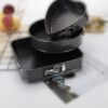 Multi Shaped Teflon Coated Cake Mould Trays Oven Compatible with Spring Form and Detachable Base - Food Grade Hygienic (Quantity: 3Pcs - Heart 22cm, Round 24cm and Square 26cm with Depth 2.75 Inches App.) - Image 6