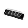 Plastic Condiment Rack with 8 Compartments and Transparent PC Lid (Size: 59x19x17cm)