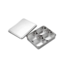 4 Compartments Condiment Box Stainless Steel for Storing Spices, Salad Toppings, Masala with Stainless Steel Lid, Food Grade (Size: 4 Compartments)