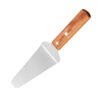 Stainless Steel Triangle Pizza Lifter Server with Wooden Handle