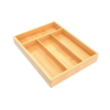 4 Compartments Wooden Rectangle Cutlery Holder Tray (Size: 32x25x4cm)