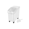ABS Toughened Plastic Ingredient Bin With Lid, PC Ice Scoop and Wheels (Capacity: 81 Litres Approx)