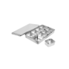 8 Compartments Condiment Box Stainless Steel for Storing Spices, Salad Toppings, Masala with Stainless Steel Lid, Food Grade (Size: 8 Compartments)