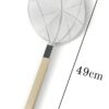 20cm Wide Stainless Steel Noodle Food Strainer Skimmer with Flat Wooden Handle (Size: 20cm Wide) - Image 2