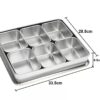 6 Compartments Condiment Box Stainless Steel for Storing Spices, Salad Toppings, Masala with Stainless Steel Lid, Food Grade (Size: 6 Compartments) - Image 3