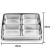 4 Compartments Condiment Box Stainless Steel for Storing Spices, Salad Toppings, Masala with Stainless Steel Lid, Food Grade (Size: 4 Compartments) - Image 2