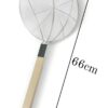 28cm Wide Stainless Steel Noodle Food Strainer Skimmer with Flat Wooden Handle (Size: 28cm Wide) - Image 2