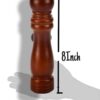 8 Inches Single Wooden Pepper Mill/Salt Mill Round Shaped Walnut Brown Hand Operated Grinder Crusher Seasoning Kitchen Tool - Image 2