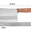 10 Inches Long Bone Chopper Knife - Sharpened Thickened Blade with Wooden Handle - Image 2
