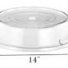 14 Inches Wide PC Transparent Flat Top Round Shaped Food Cover (Size: 14 Inches Wide) - Image 2