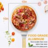 10 Inches Wide Round Flat Pizza Lifter Shovel Pizza Peel with 6.5 Inches Long Wooden Handle - Image 2
